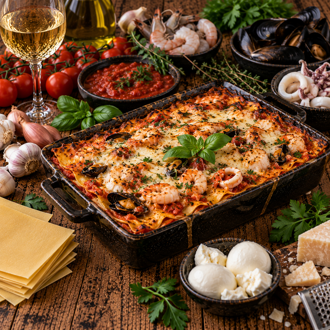 Lasagnes marines à la méditerranéenne
