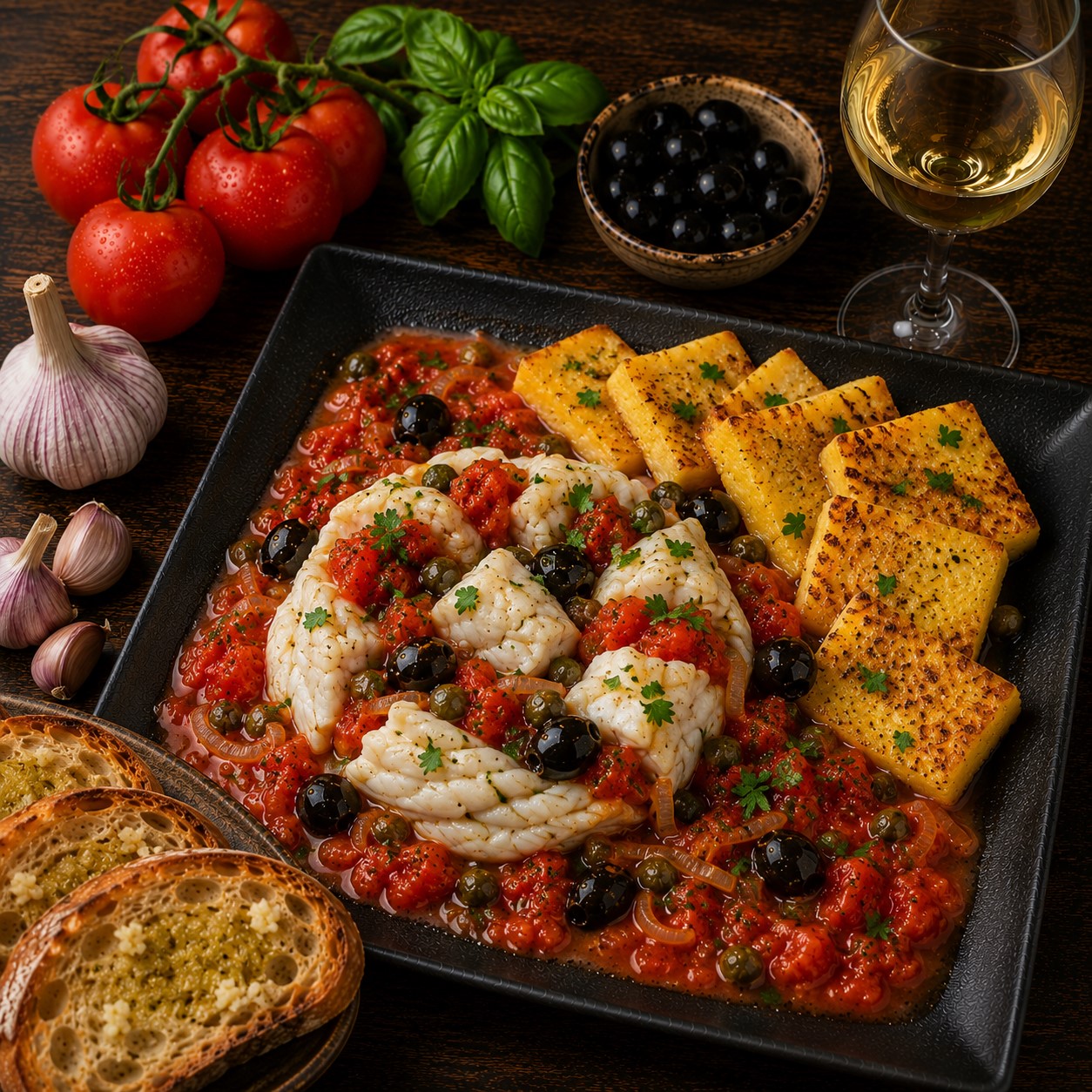 Poissons pochés à la tomate
