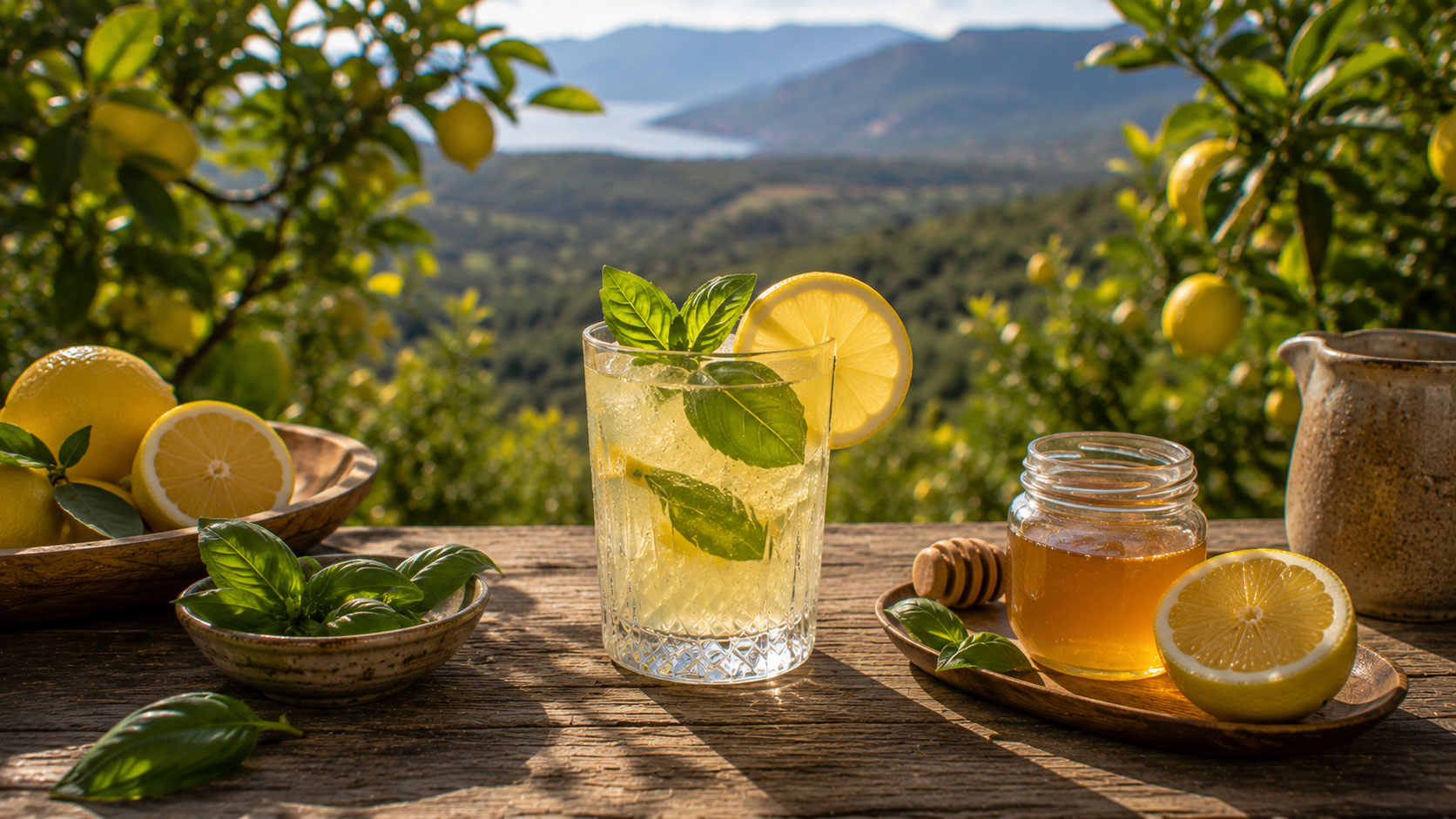 Citron, basilic et miel